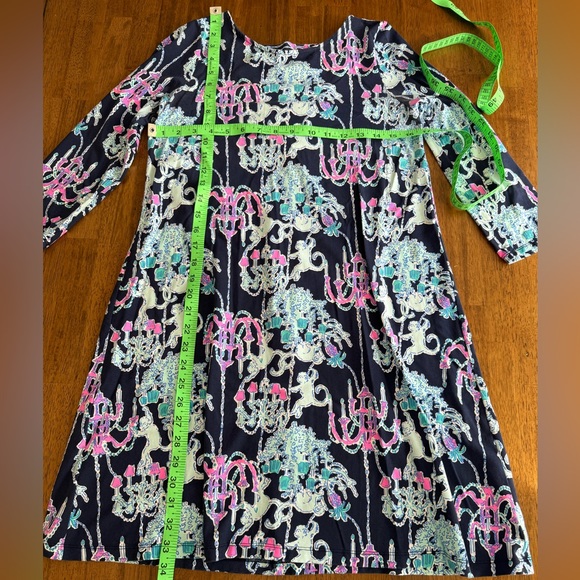 Lilly Pulitzer Ophelia Dress SZ S Bright Navy Pop Up Monkey Trouble - Picture 15 of 16